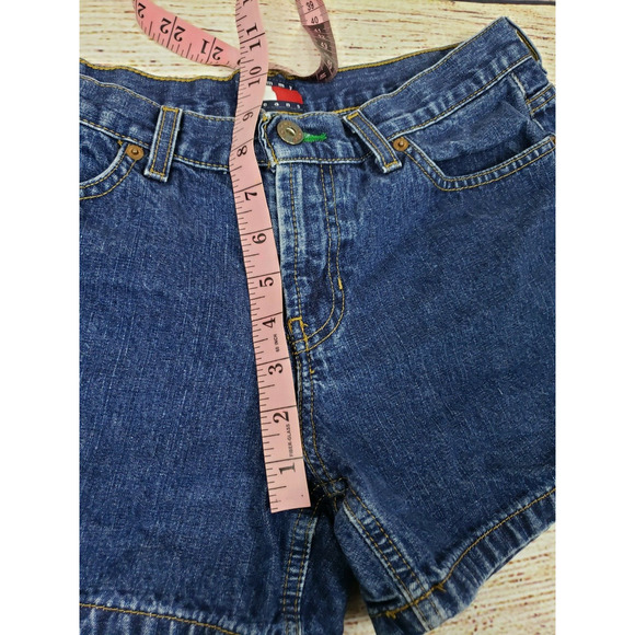 Tommy Jeans Size 9 Kelly Denim Shorts 100% Cotton Med Authentic Wash Juniors Y2K - Picture 9 of 9